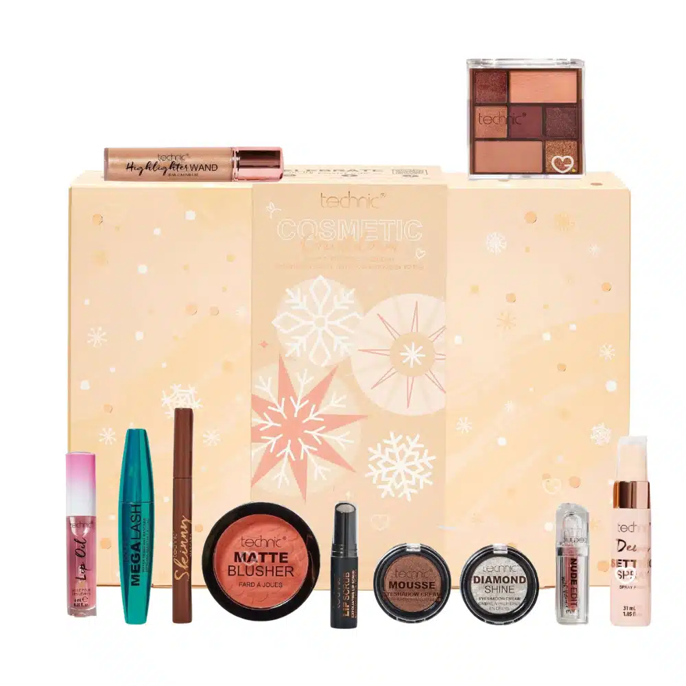 پک ۲۴ تکه تقویم محصولات آرایشی تکنیک | Technic Beauty Box Advent